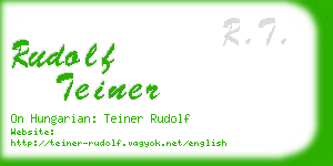 rudolf teiner business card